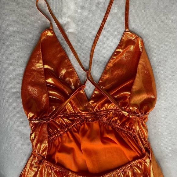 Anthropologie Shine Maxi Dress in Tangerine NWT - Picture 3 of 6